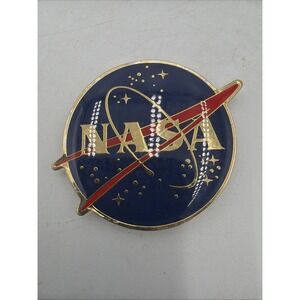 NASA Meatball Logo Enamel Magnet Blue Gold‎ Red Space Exploration Souvenir 1.5"